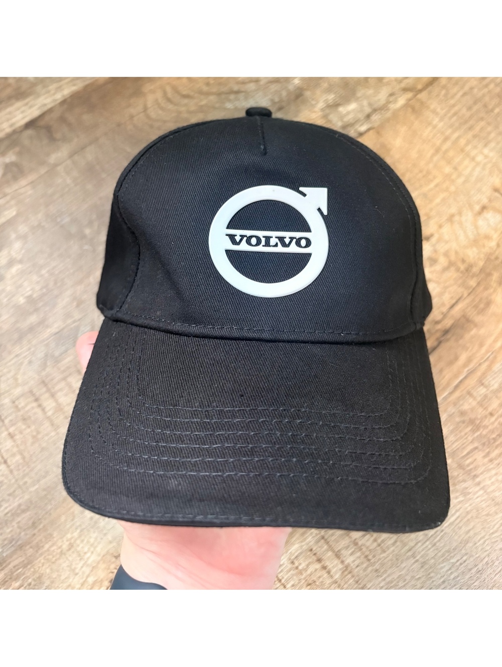 Black Volvo Baseball Cap with Swedish Flag Tag